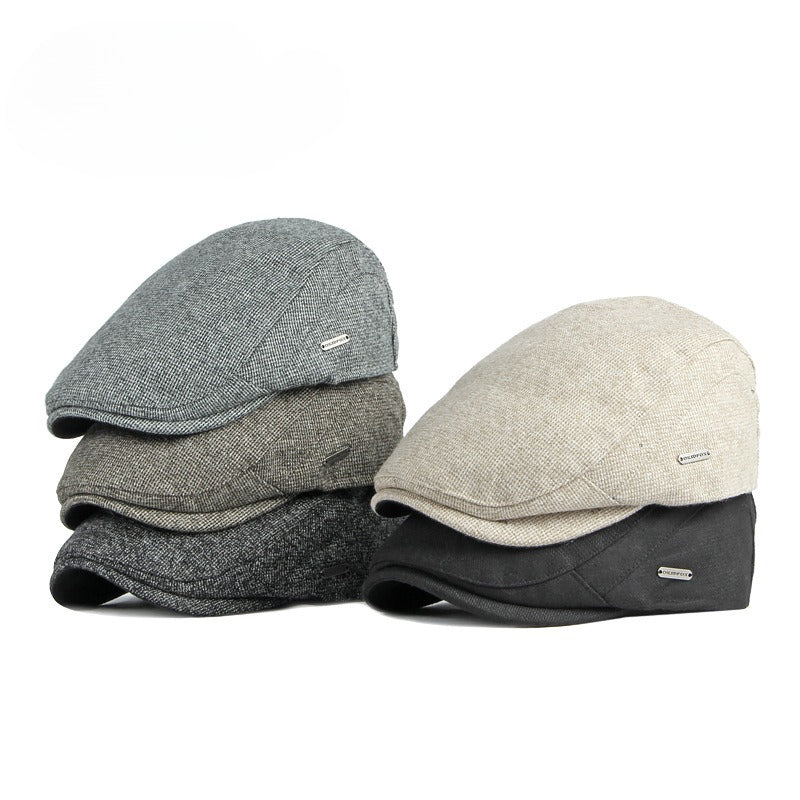 Casual All-matching Thickened Warm Beret Men