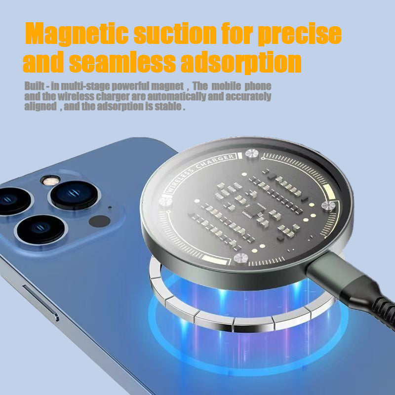 IPhone 17 Pro Pro Max Wireless Charger 15W Magnetic Wireless Fast Charging, Compatible With IPhone 12, 13, 14, 15, 16, And 17 Pro, Pro Max Series Models