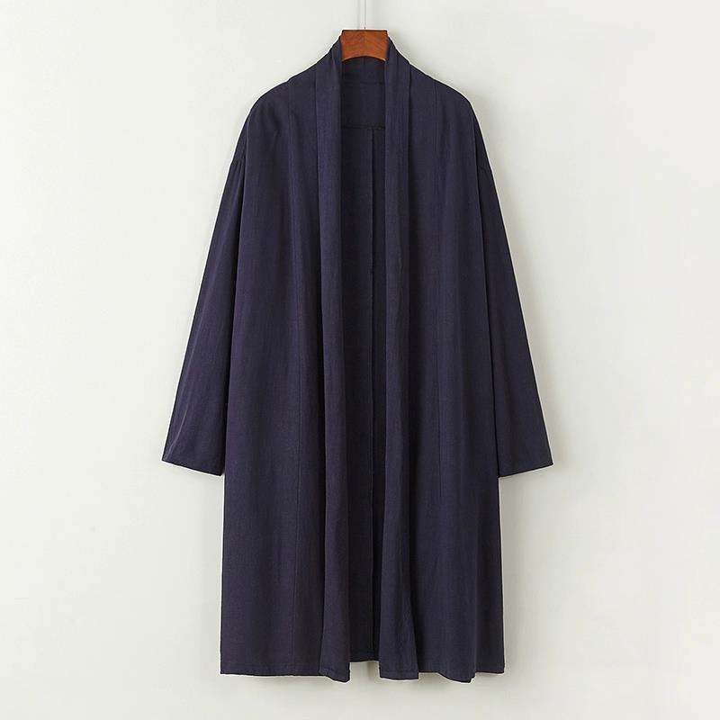 Men's Mandarin-collar Mid-length Trench Coat