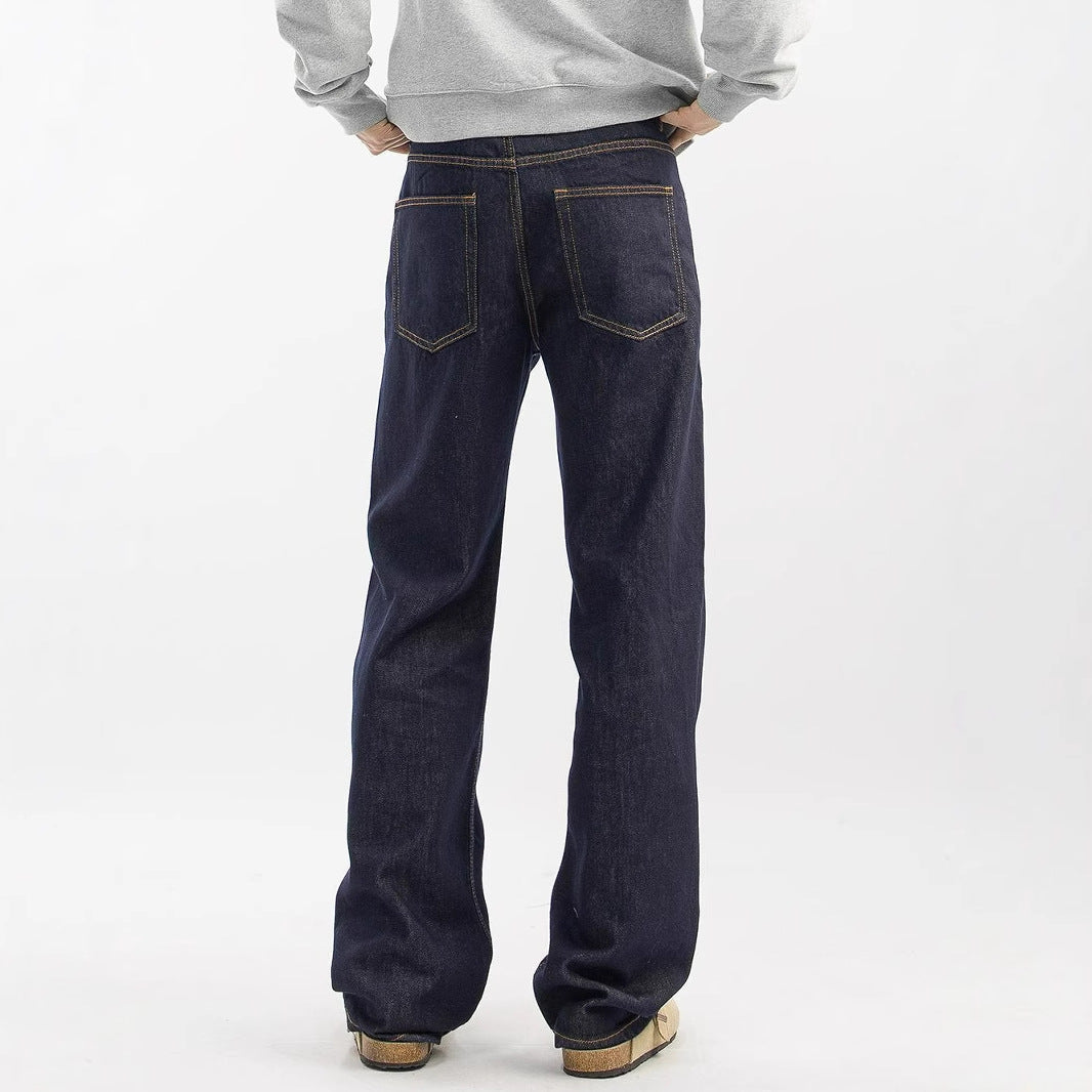 New Mens Retro Casual Wide-leg High-street Loose Straight-leg Pants