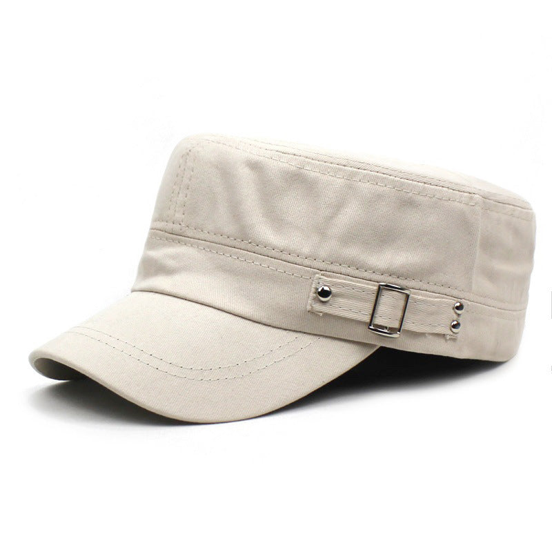 Mens Cotton Flat-brim Baseball Cap