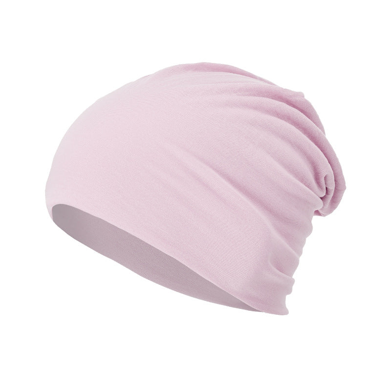 All-season, Versatile Solid-color Slouchy Beanie With A Knitted Wrap-around Design