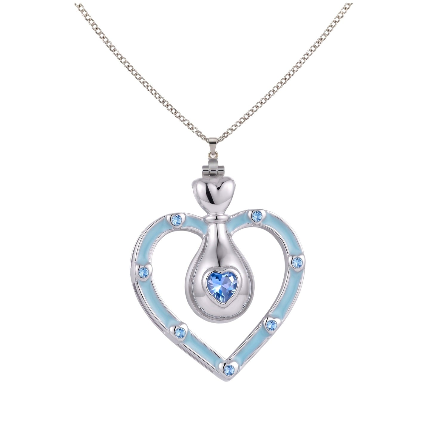 Creative Colorful Quicksand Bottle Zircon-Inlaid Necklace