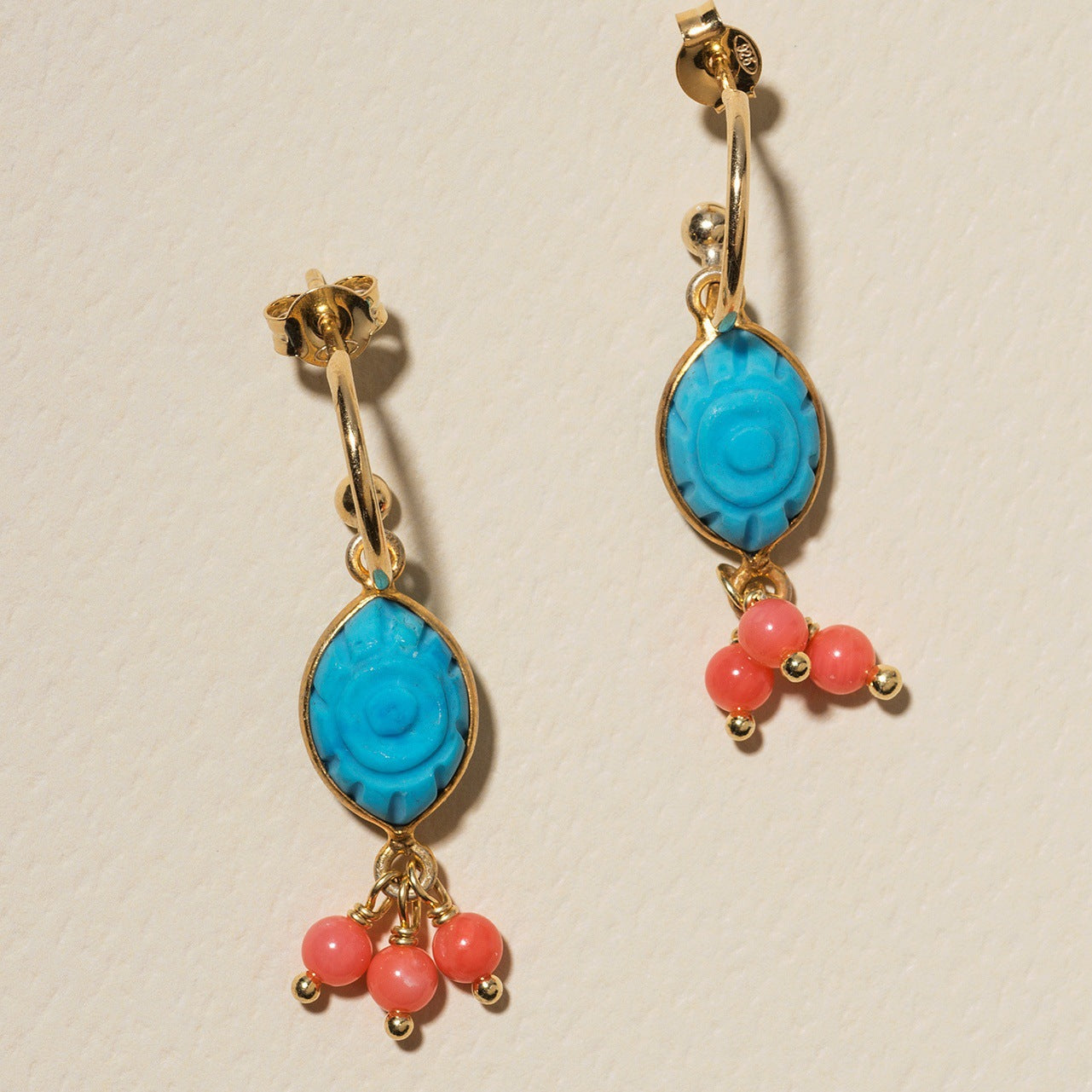 Gold-plated Stainless Steel Stud Earrings