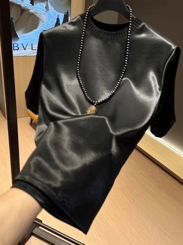 New Round-neck Mens Short-sleeve Casual Fashion Top