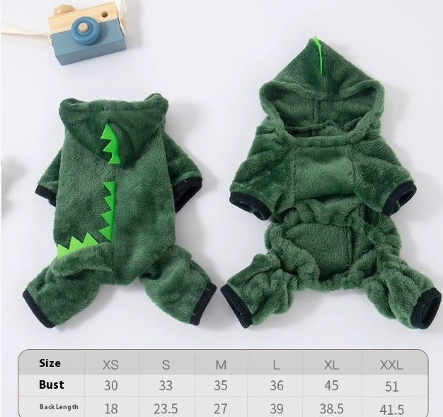 Fleece-lined Thermal Coral Fleece Pig Pet Costume Cat Clothes Small Dog