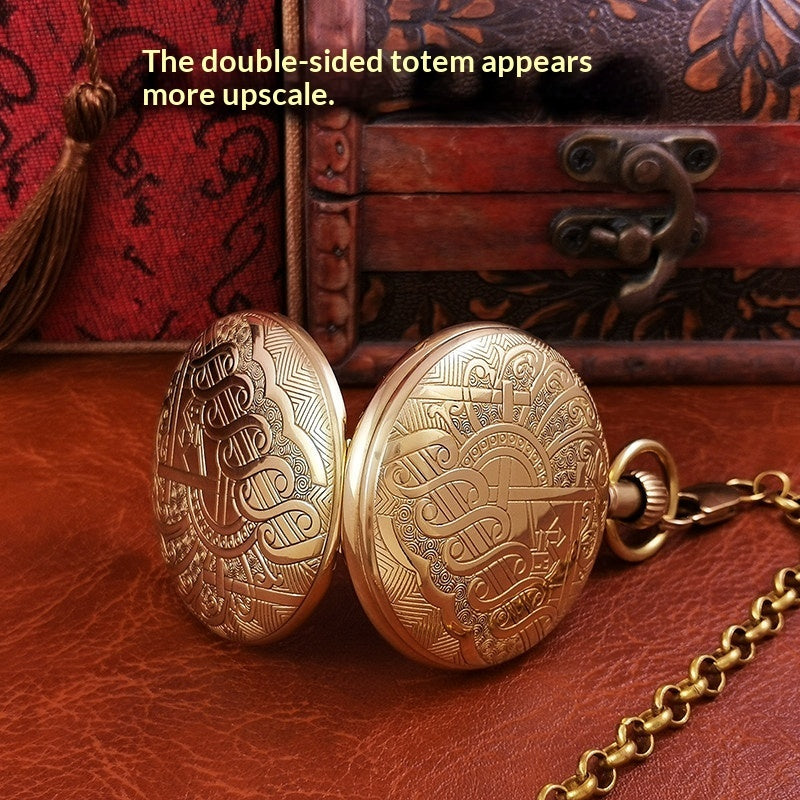 All-Copper Fully Automatic Mechanical Pocket Watch