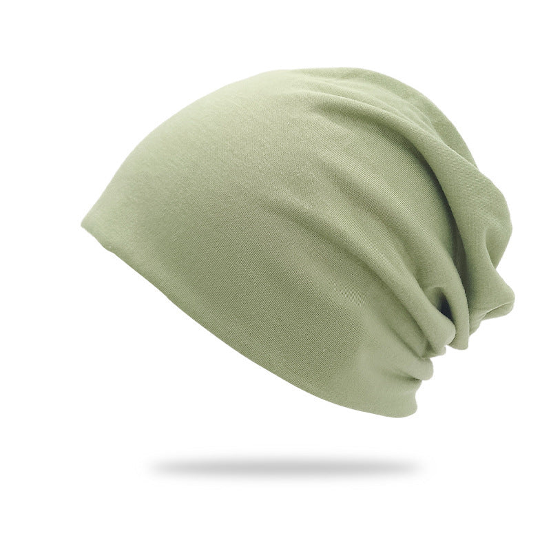 All-season, Versatile Solid-color Slouchy Beanie With A Knitted Wrap-around Design