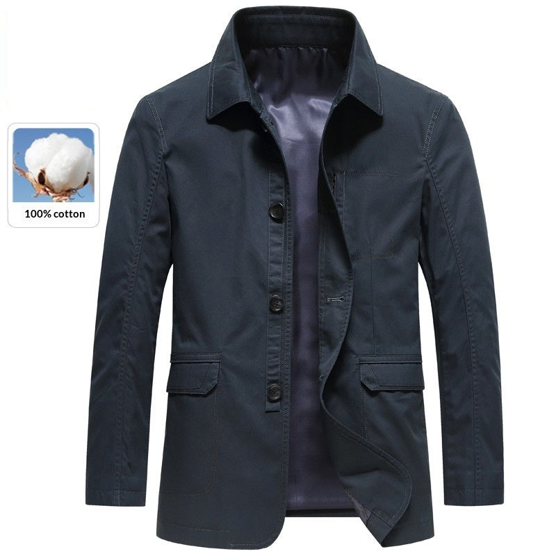 Button-up Casual Top Dad-style Loose-fitting Jacket