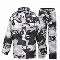 Gray Camouflage Raincoat Rain Pants Suit Men
