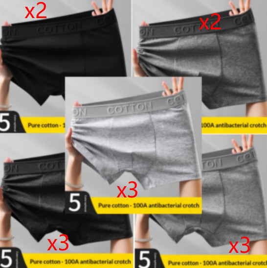 High-End Antibacterial Cotton Boxer Briefs For Men