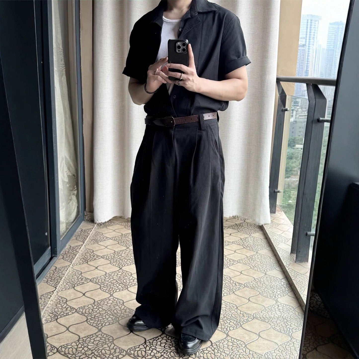 Versatile Casual Hand-stitched Short-sleeve Shirt