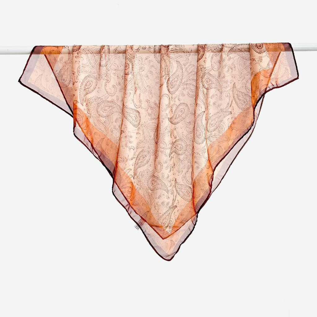 Versatile Printed Thin Square Scarf