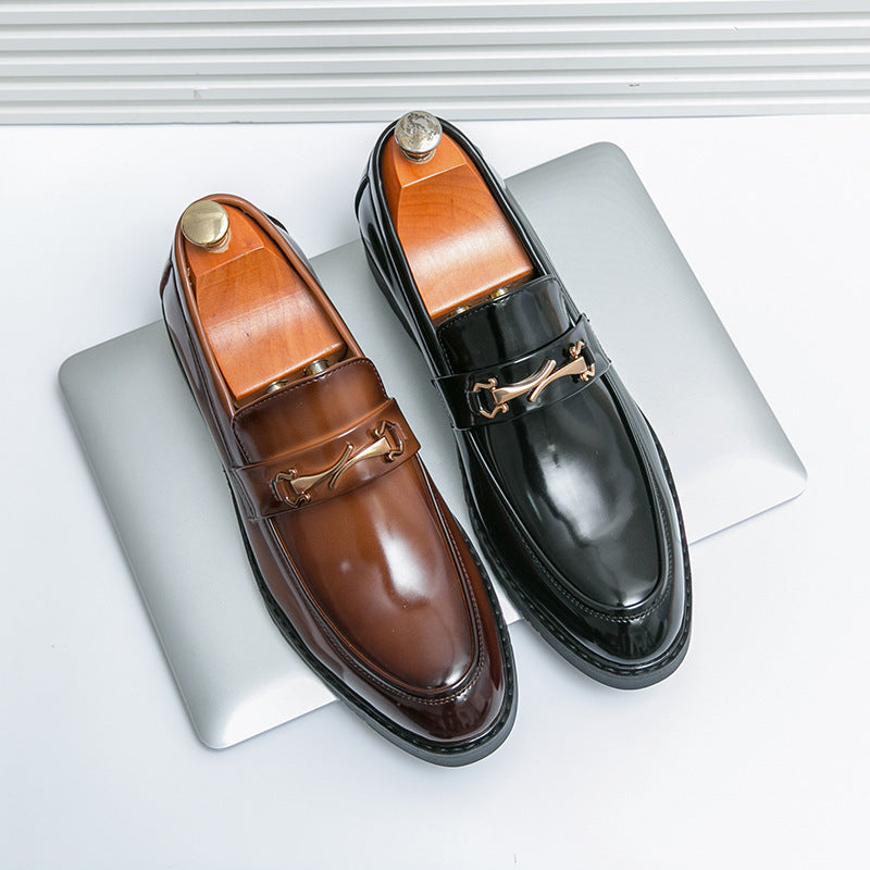 New-style Soft-leather Mens Shoes With A Glossy Finish For Foreign Trade