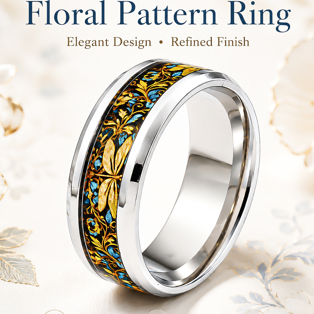 Butterfly Star Moon And Red Rose Colorful Ring For Women