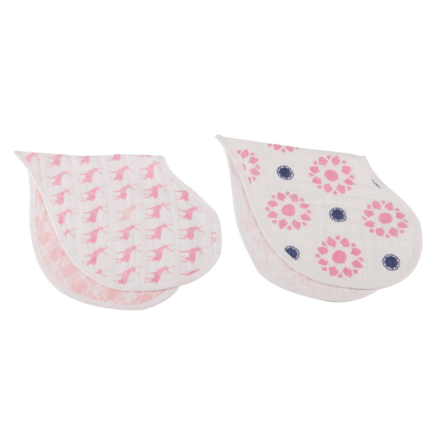 Bavoirs en mousseline de coton pour bébé en forme de cœur, lot de 2, absorbants pour nouveau-nés