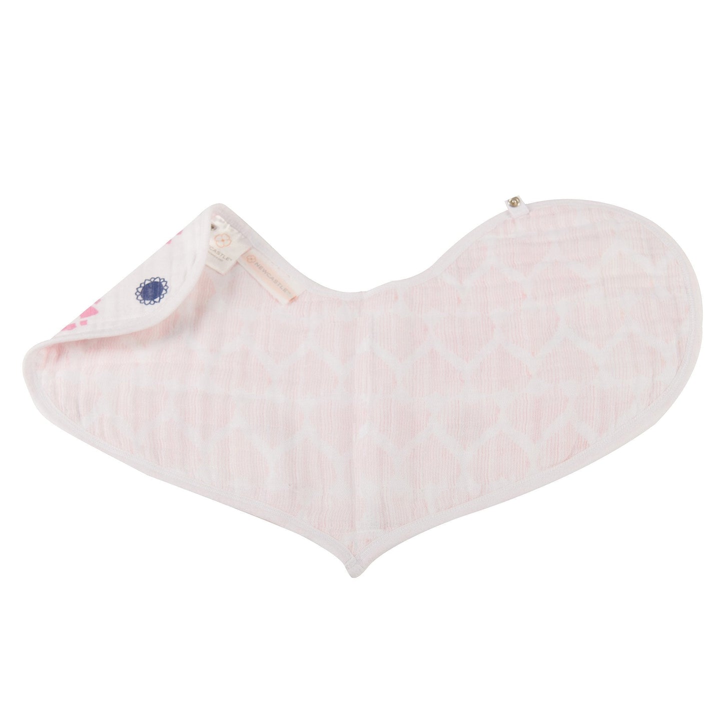 Bavoirs en mousseline de coton pour bébé en forme de cœur, lot de 2, absorbants pour nouveau-nés