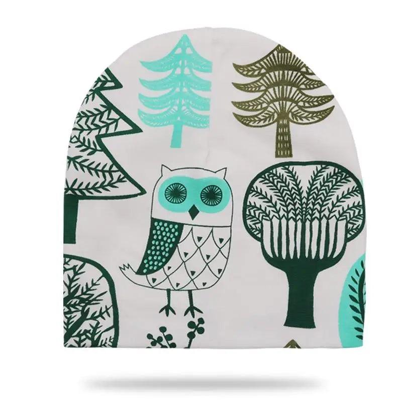Baby Knit Cotton Cartoon Printed Baby Caps For Boys And Girls For Autumn And Winter Soft And Warm Cap