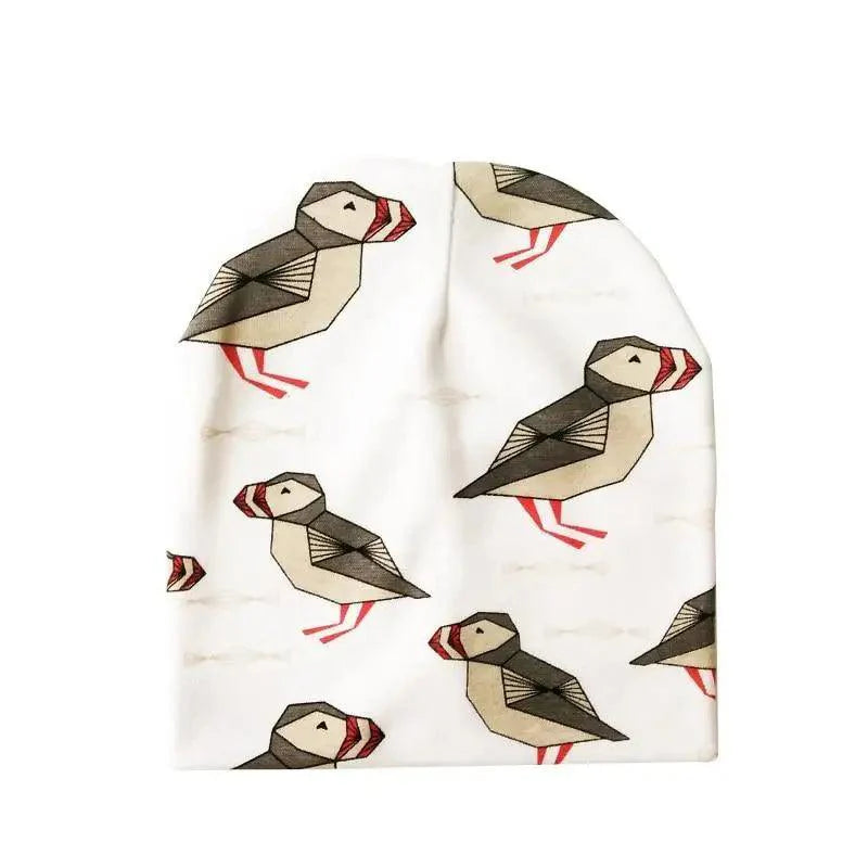 Baby Knit Cotton Cartoon Printed Baby Caps For Boys And Girls For Autumn And Winter Soft And Warm Cap