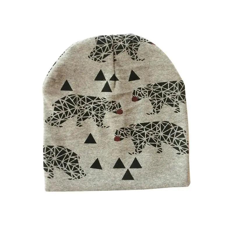 Baby Knit Cotton Cartoon Printed Baby Caps For Boys And Girls For Autumn And Winter Soft And Warm Cap