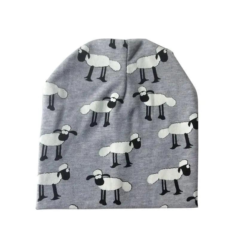 Baby Knit Cotton Cartoon Printed Baby Caps For Boys And Girls For Autumn And Winter Soft And Warm Cap
