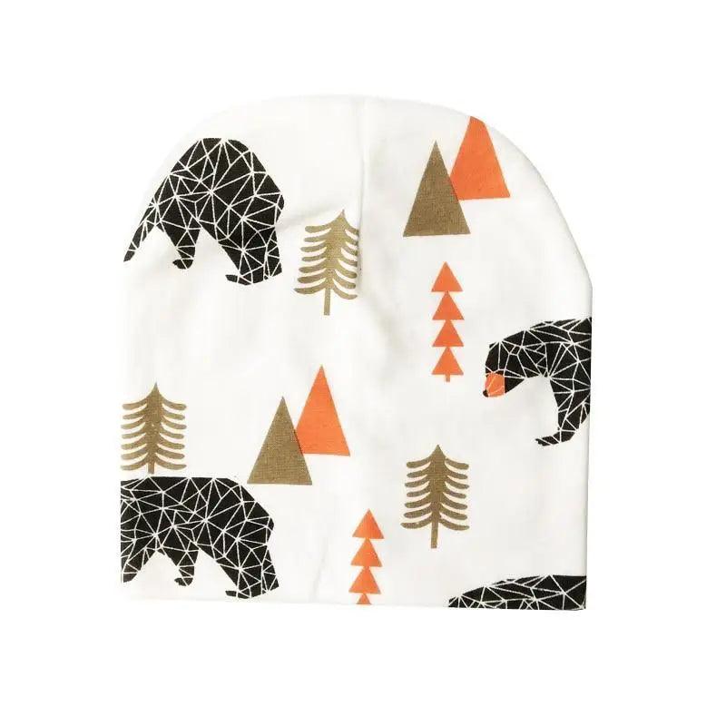 Baby Knit Cotton Cartoon Printed Baby Caps For Boys And Girls For Autumn And Winter Soft And Warm Cap