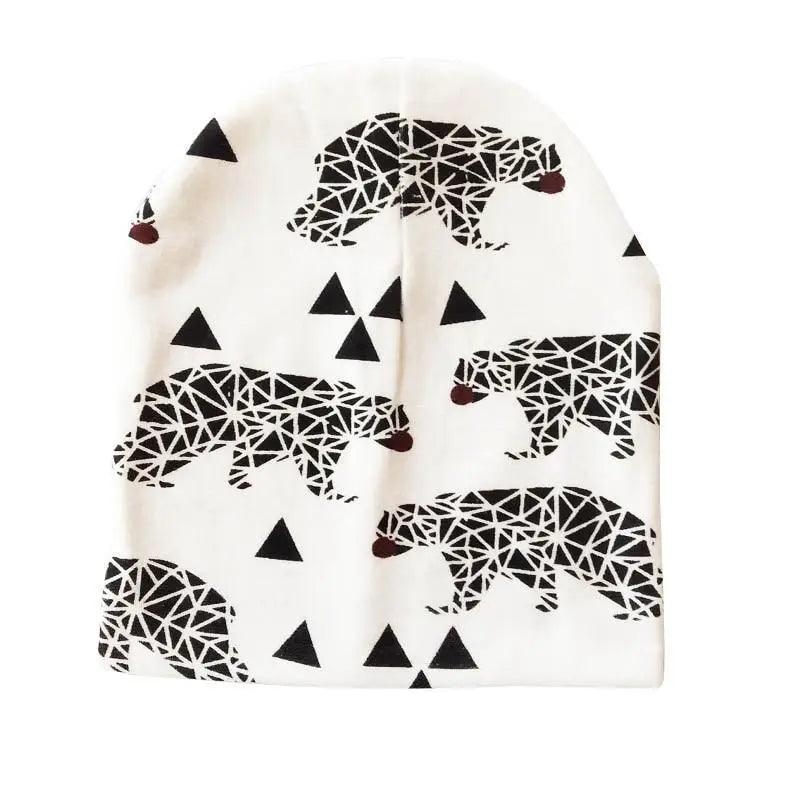 Baby Knit Cotton Cartoon Printed Baby Caps For Boys And Girls For Autumn And Winter Soft And Warm Cap