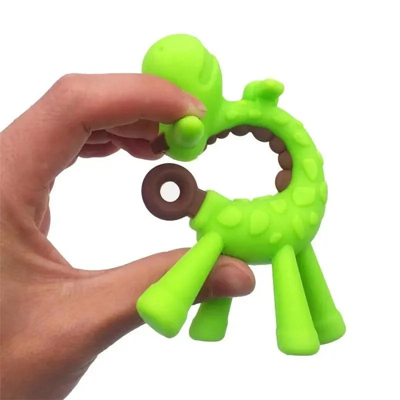 Baby Teether Toys Toddle Safe Banana Teething Ring Silicone Chew Dental Care Toothbrush Nursing Beads Gift For Infant