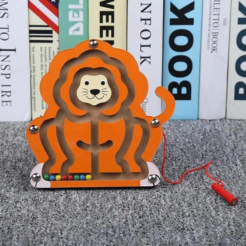 Baby Wooden Toy for Children Magnetic Maze Balance Board Wood game , Maze Puzzle baby Toys  0-12Months