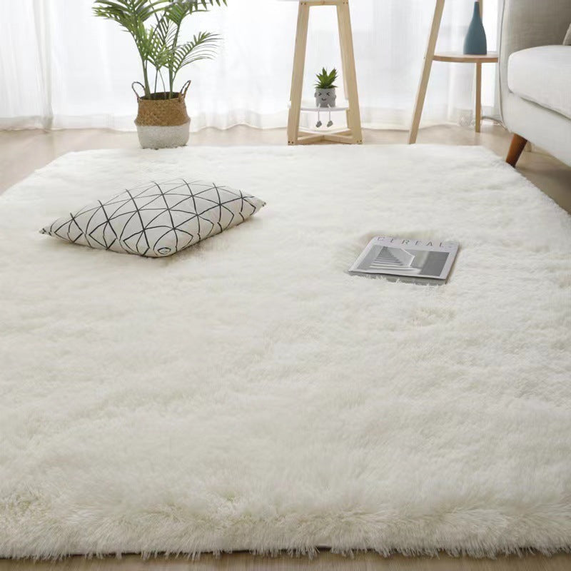 Silk Hair Tie-dyed Carpet Hair Plush Living Room Bedroom And Household