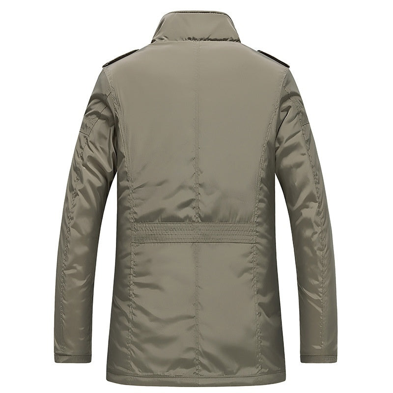 Autumn And Winter New Mid-length Jacket Men's Windproof Casual Oversized Loose