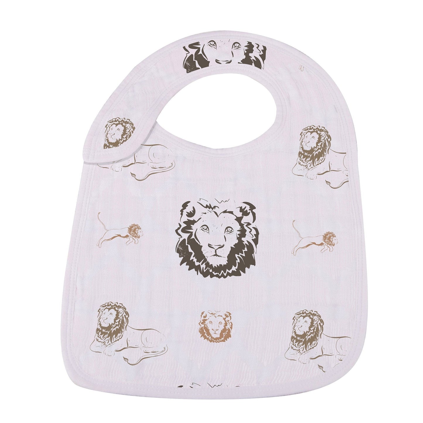 Bamboo Muslin Baby Snap Bibs 3 Pack Savannah Print Soft