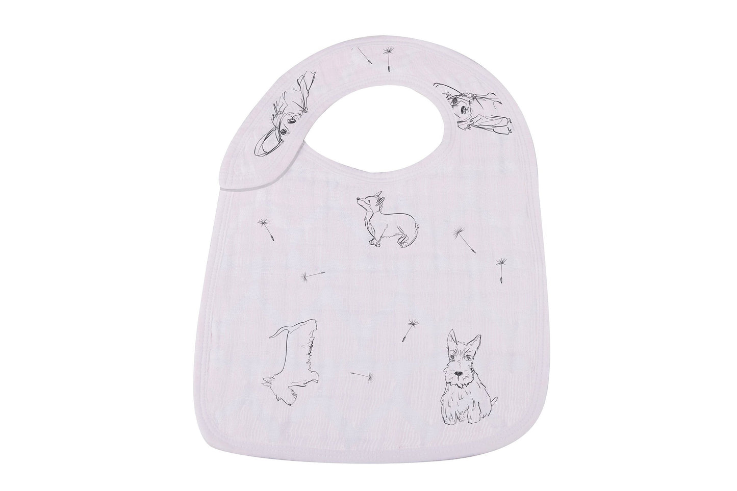 Lot de 3 bavoirs bandana en mousseline de bambou pour bébé à imprimé Pissenlit