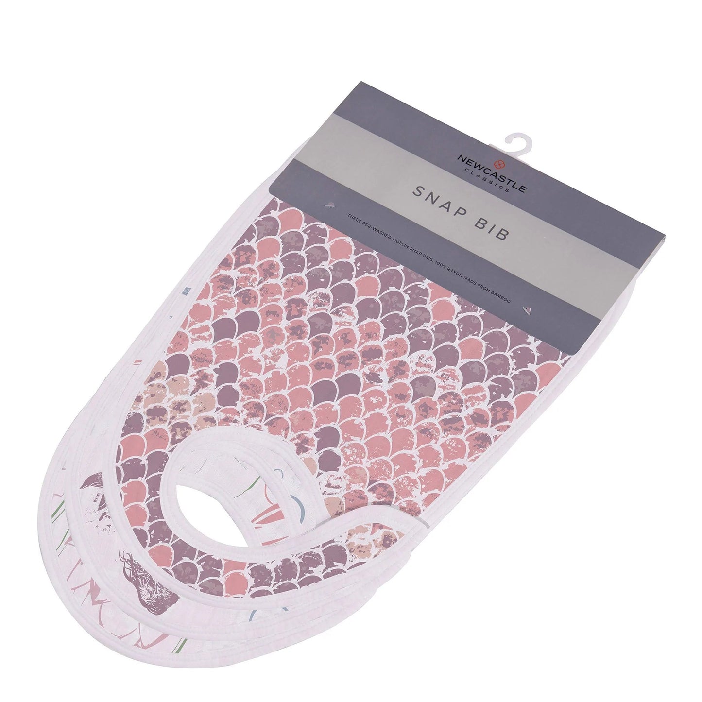 Bavoirs à pression en mousseline de bambou Sous la mer, lot de 3, doux et absorbants