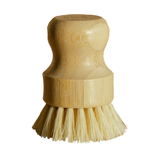 Brosse à vaisselle en sisal et bambou - Poils fermes écologiques pour la vaisselle, les casseroles et les légumes