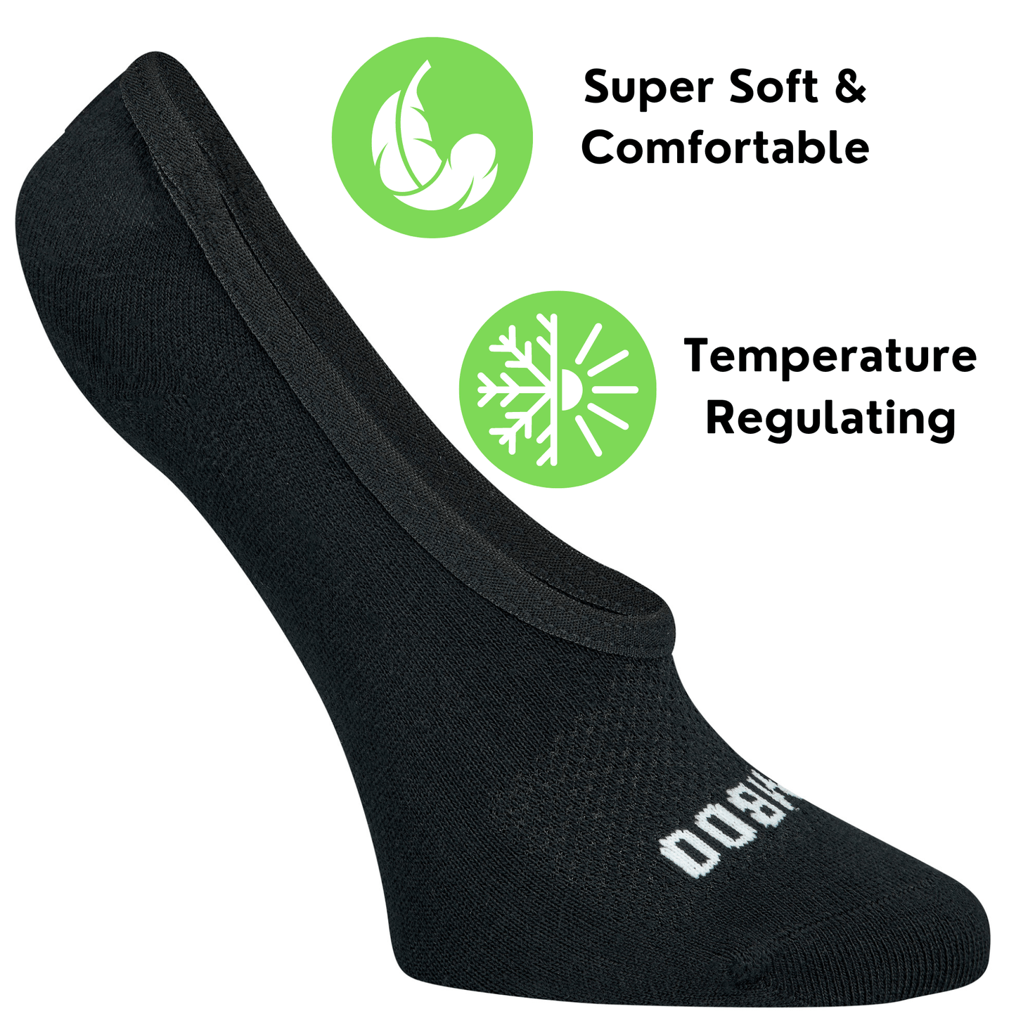 Chaussettes en rayonne de bambou coupées super basses de Bamboo Sports – Respirantes, évacuant l'humidité, anti-odeurs, 4 paires