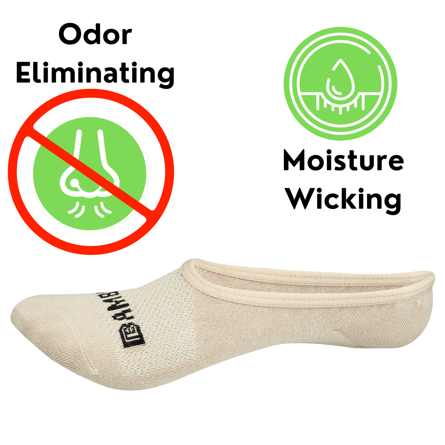 Chaussettes en rayonne de bambou coupées super basses de Bamboo Sports – Respirantes, évacuant l'humidité, anti-odeurs, 4 paires