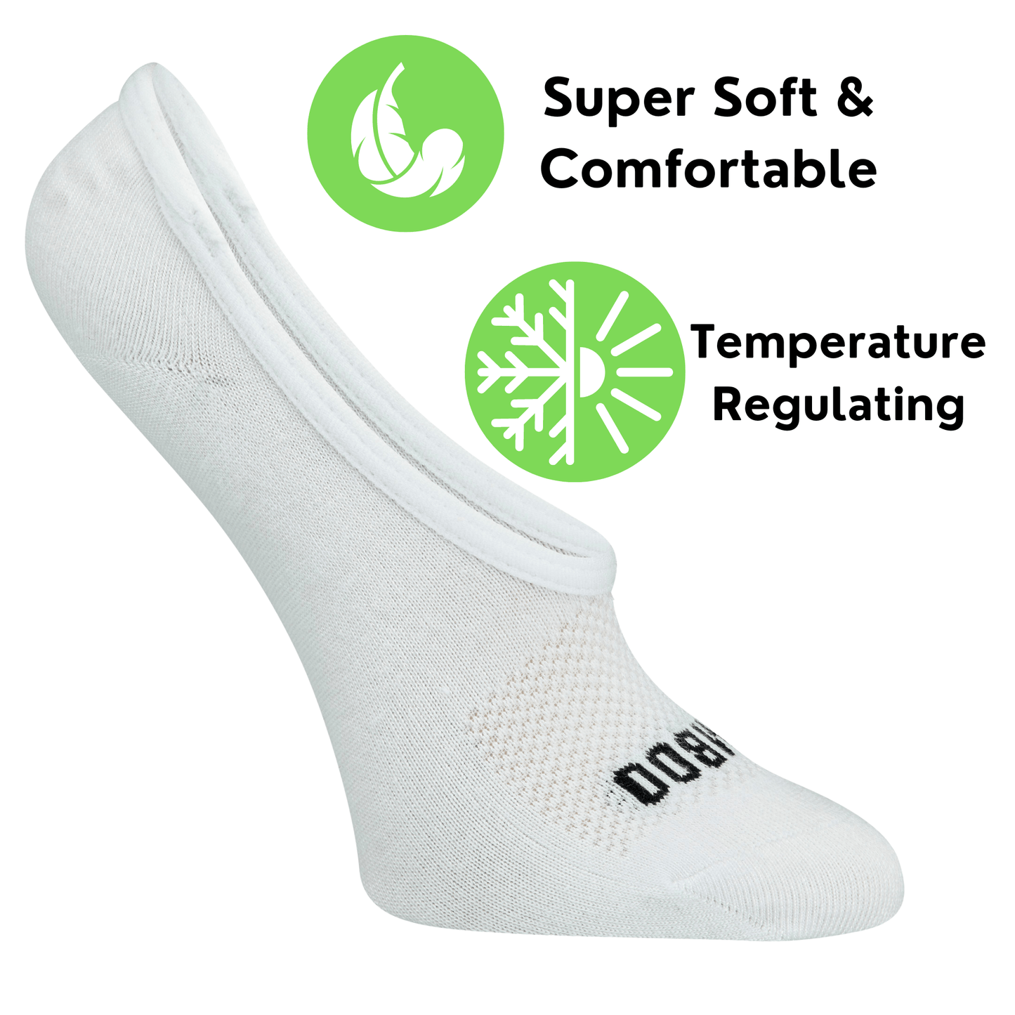 Chaussettes en rayonne de bambou coupées super basses de Bamboo Sports – Respirantes, évacuant l'humidité, anti-odeurs, 4 paires