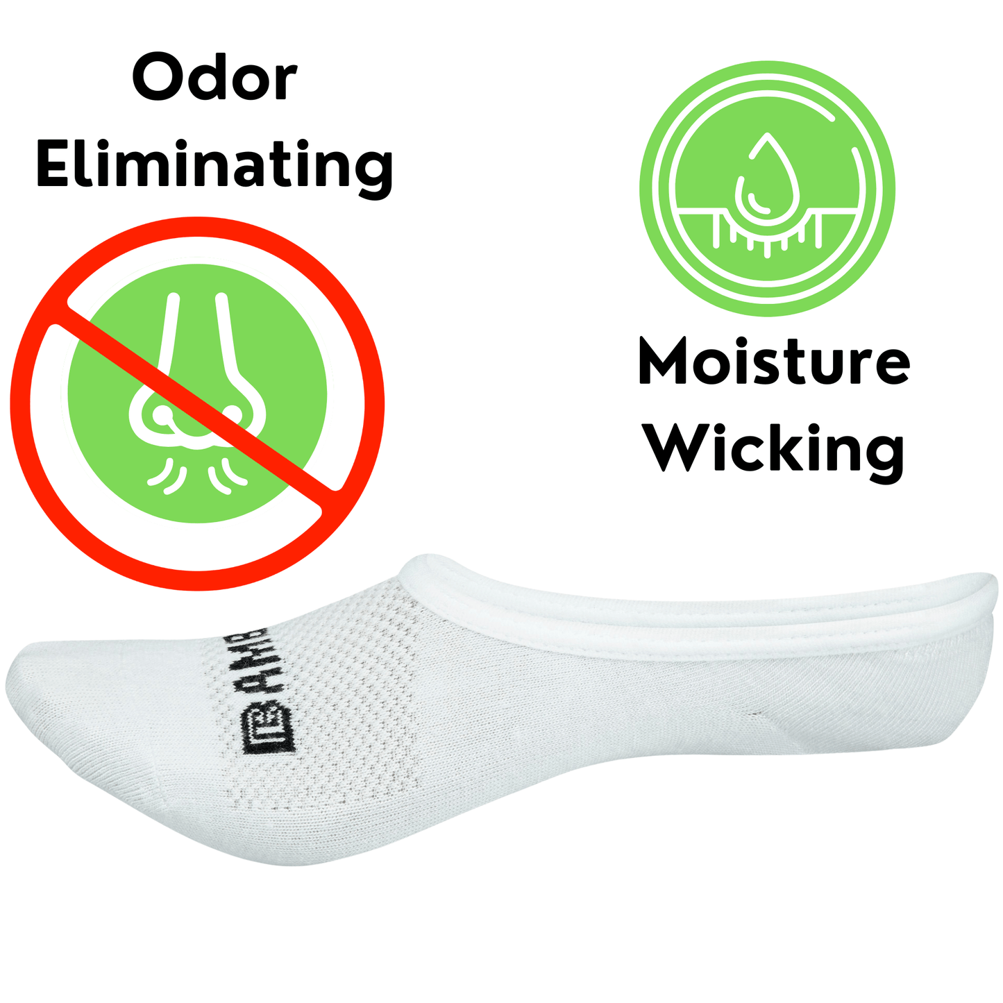 Chaussettes en rayonne de bambou coupées super basses de Bamboo Sports – Respirantes, évacuant l'humidité, anti-odeurs, 4 paires