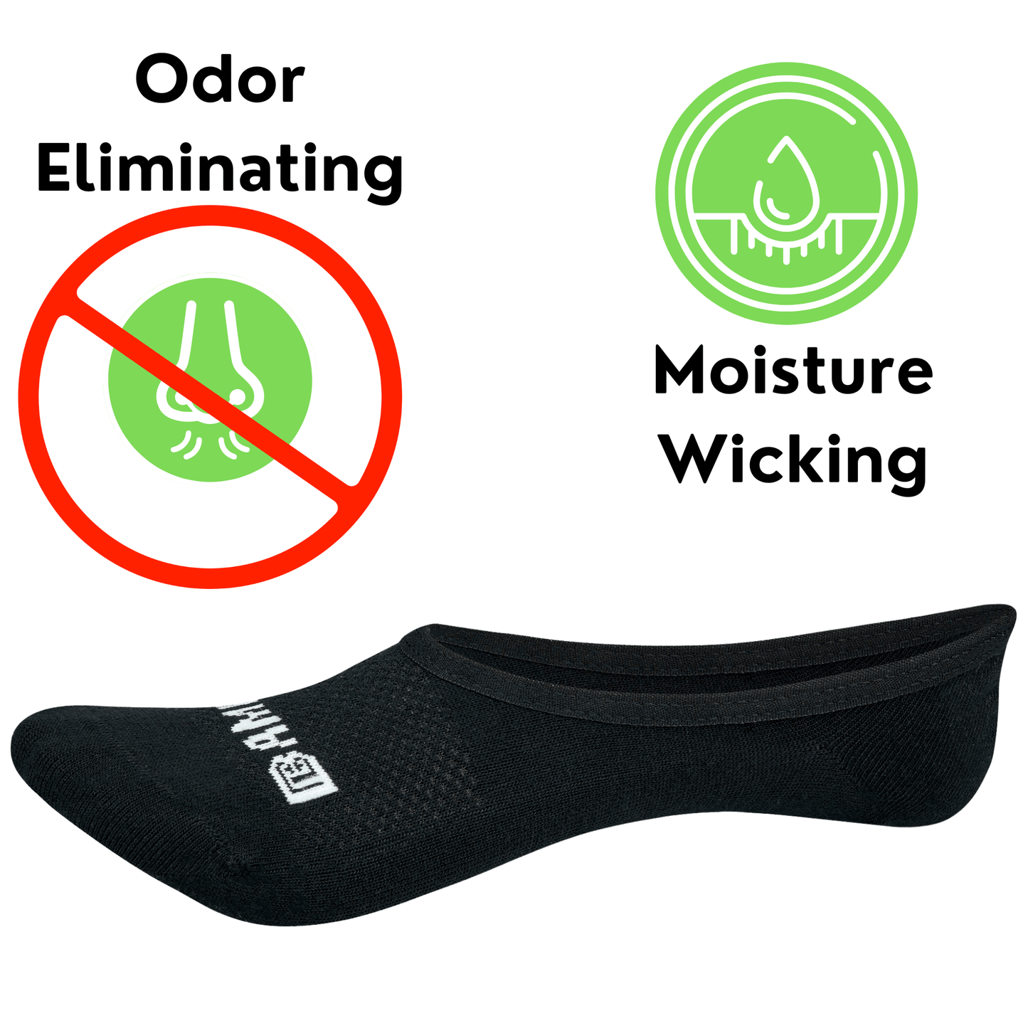 Chaussettes en rayonne de bambou coupées super basses de Bamboo Sports – Respirantes, évacuant l'humidité, anti-odeurs, 4 paires