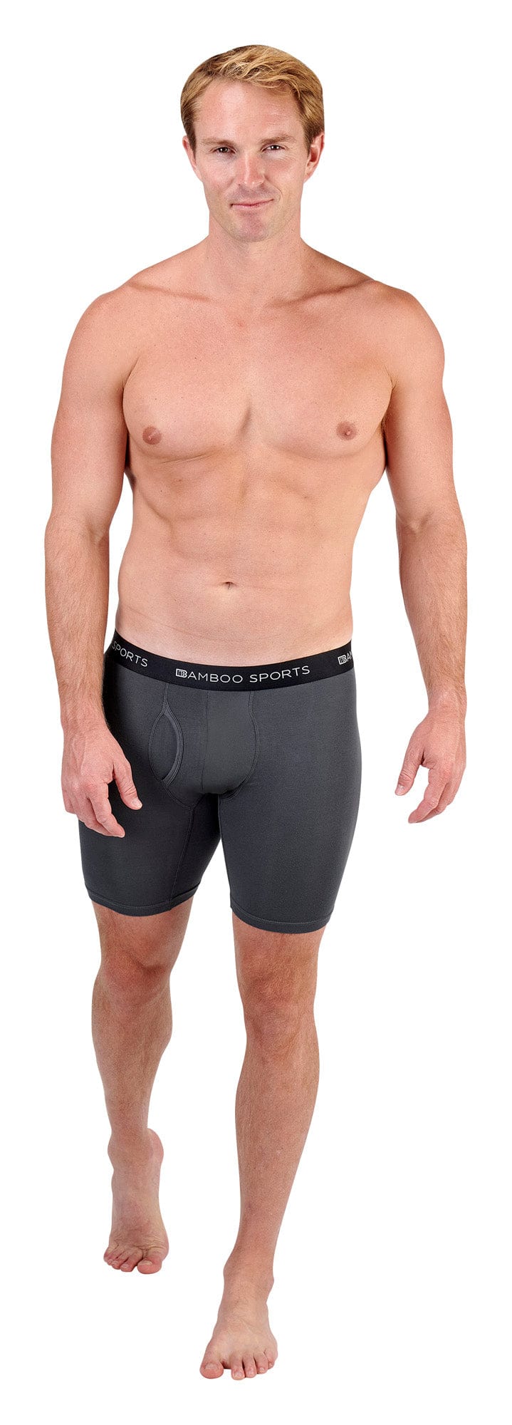 Caleçons boxeurs en rayonne de bambou pour hommes, entrejambe de 6 po - Paquet de 4