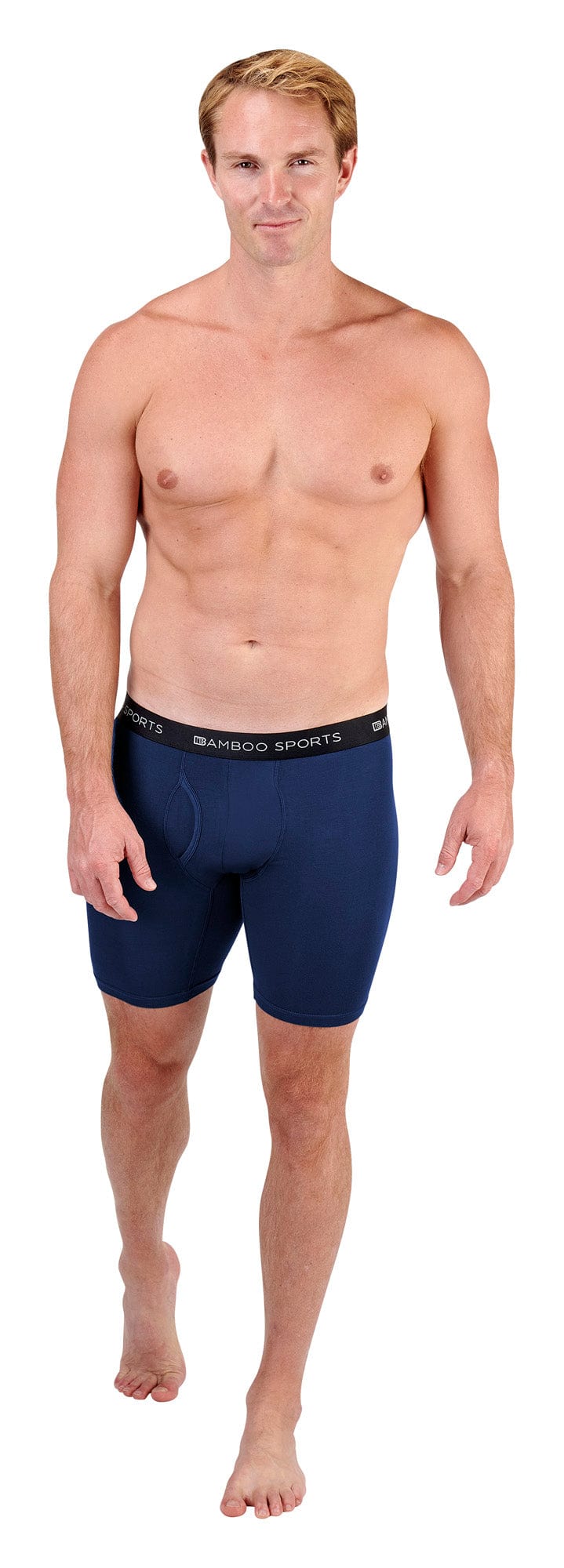 Caleçons boxeurs en rayonne de bambou pour hommes, entrejambe de 6 po - Paquet de 4