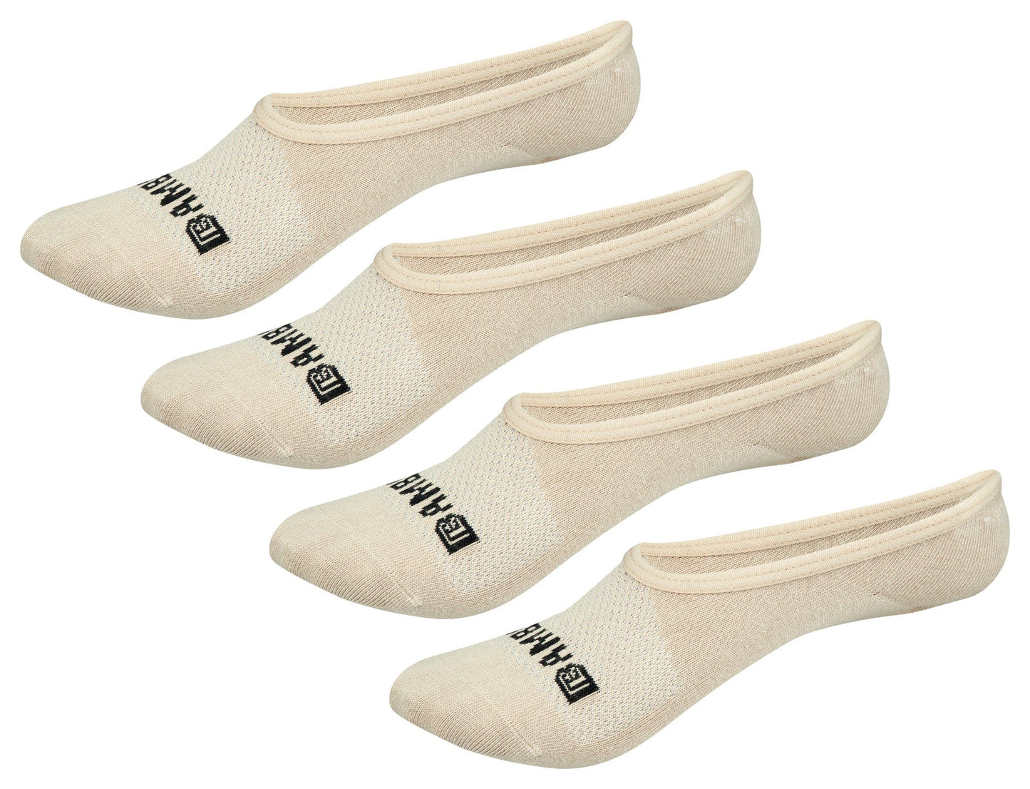 Chaussettes en rayonne de bambou coupées super basses de Bamboo Sports – Respirantes, évacuant l'humidité, anti-odeurs, 4 paires