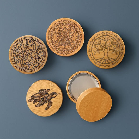 Boîte multifonction en bambou et métal