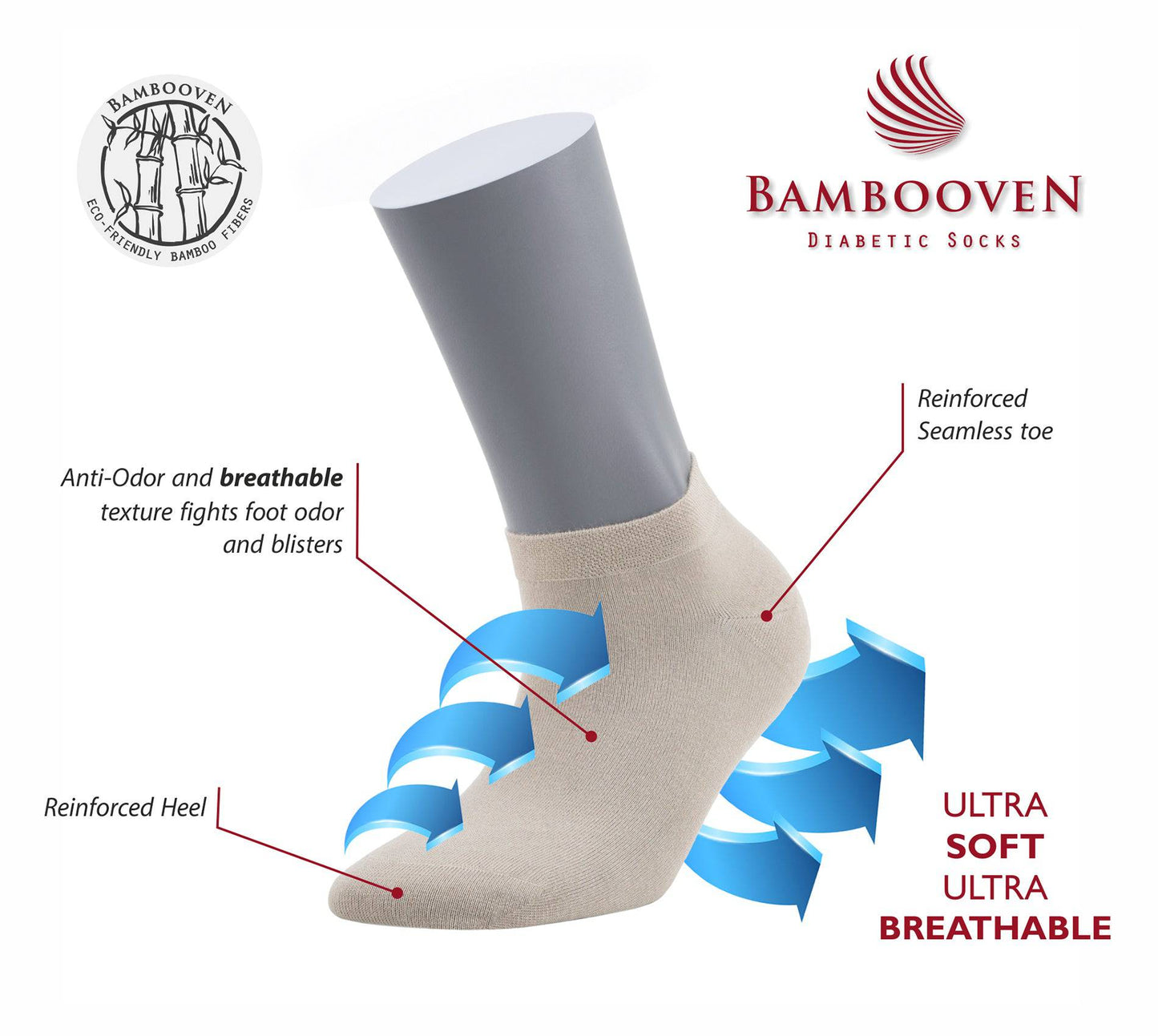 Women’s Bamboo Ankle Socks 8-Pack - 620