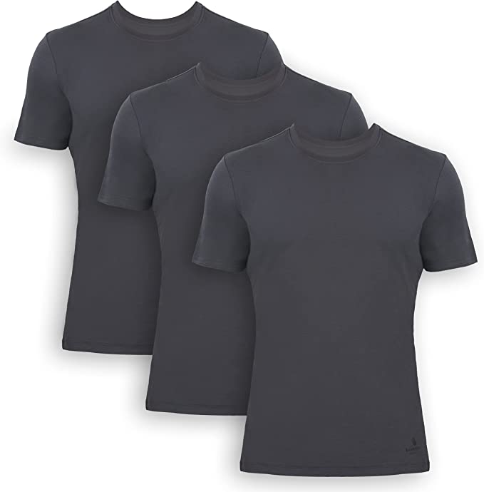 T-shirts de corps ras du cou en bambou pour hommes (lot de 3)
