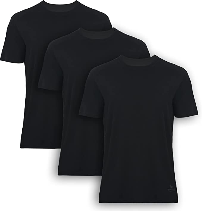 T-shirts de corps ras du cou en bambou pour hommes (lot de 3)