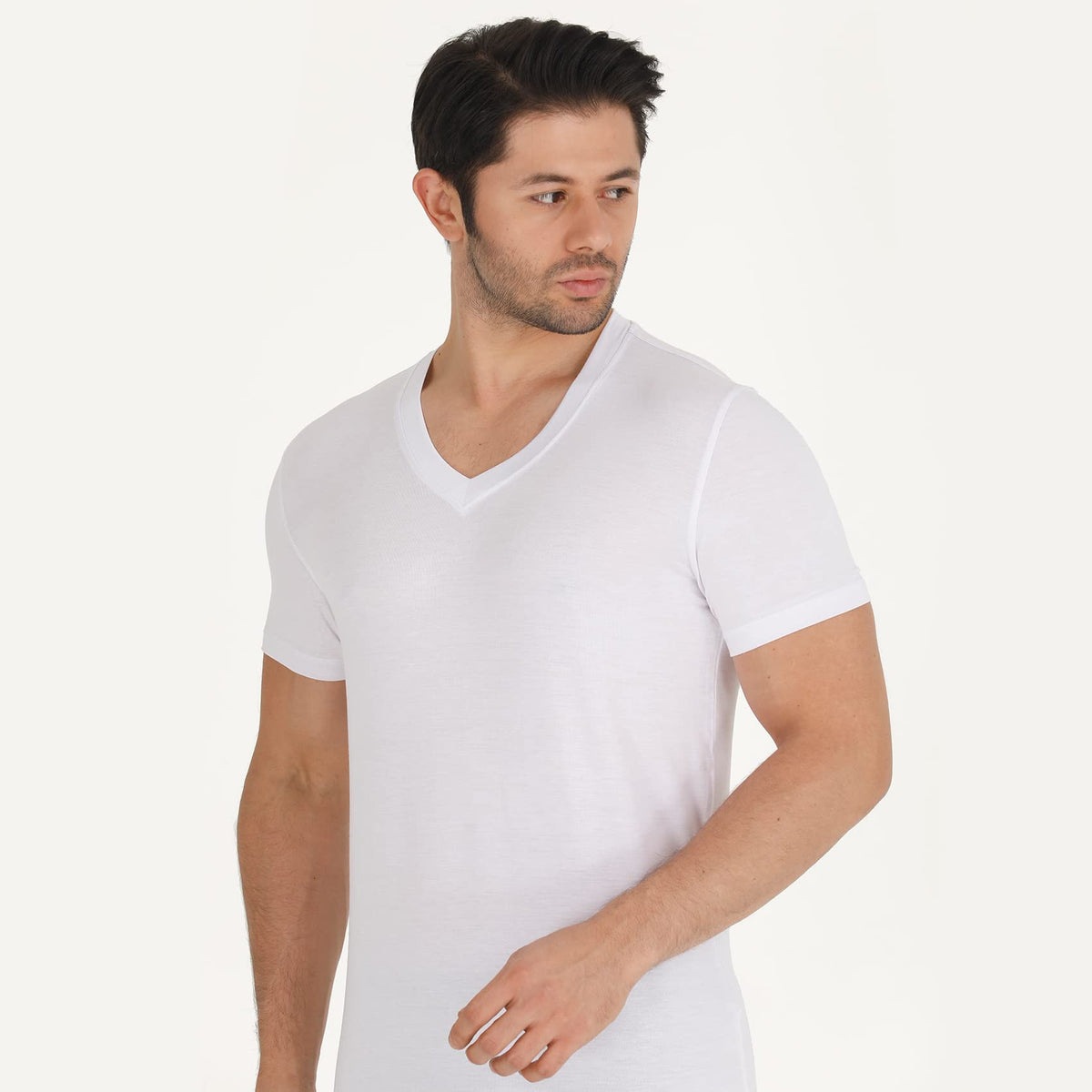 Herren Bambus V-Ausschnitt Unterhemd (3er-Pack)