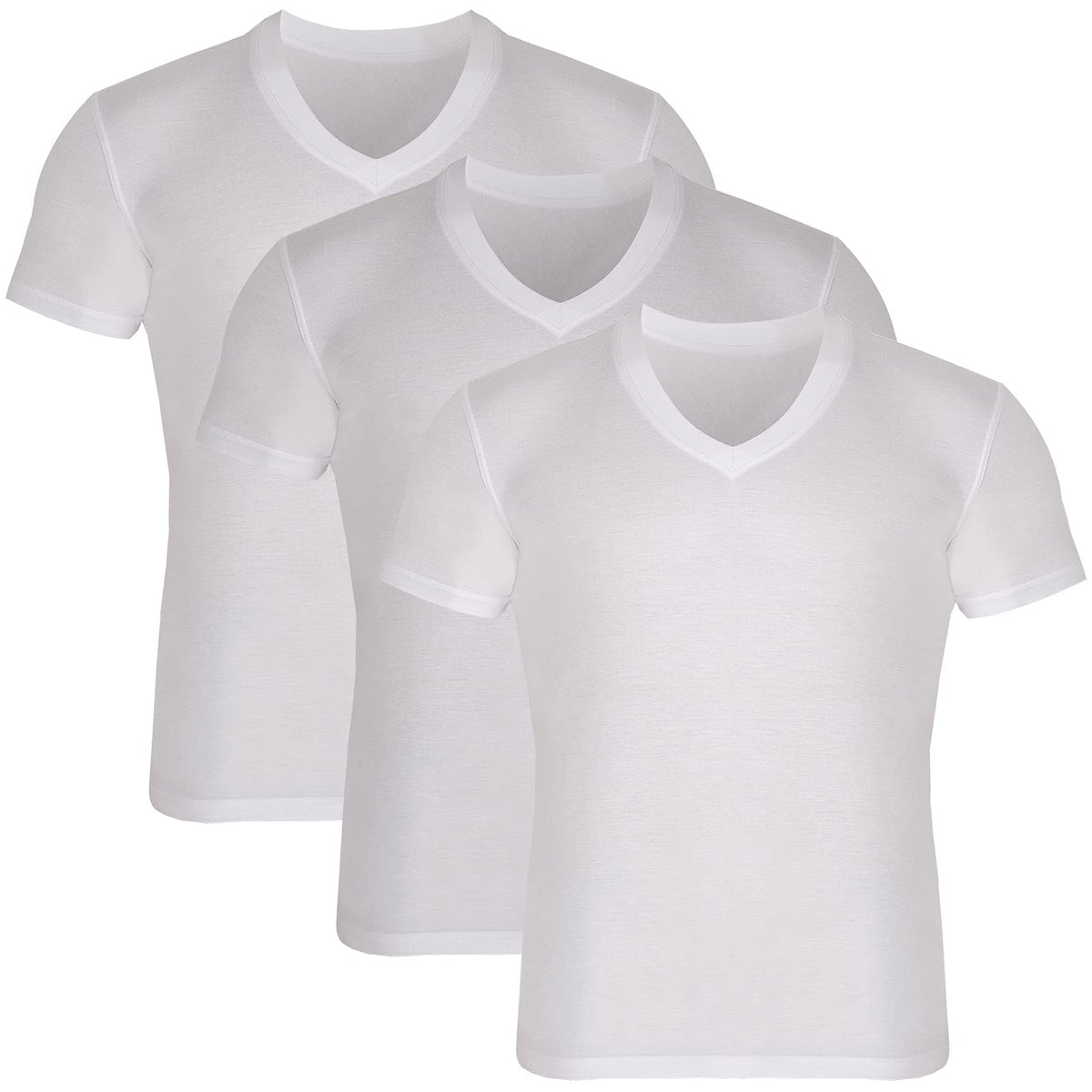 Herren Bambus V-Ausschnitt Unterhemd (3er-Pack)