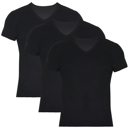 T-shirt de corps homme col V en bambou (lot de 3)